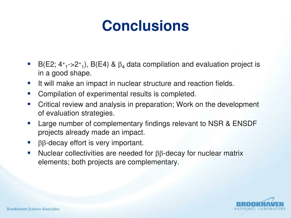 conclusions