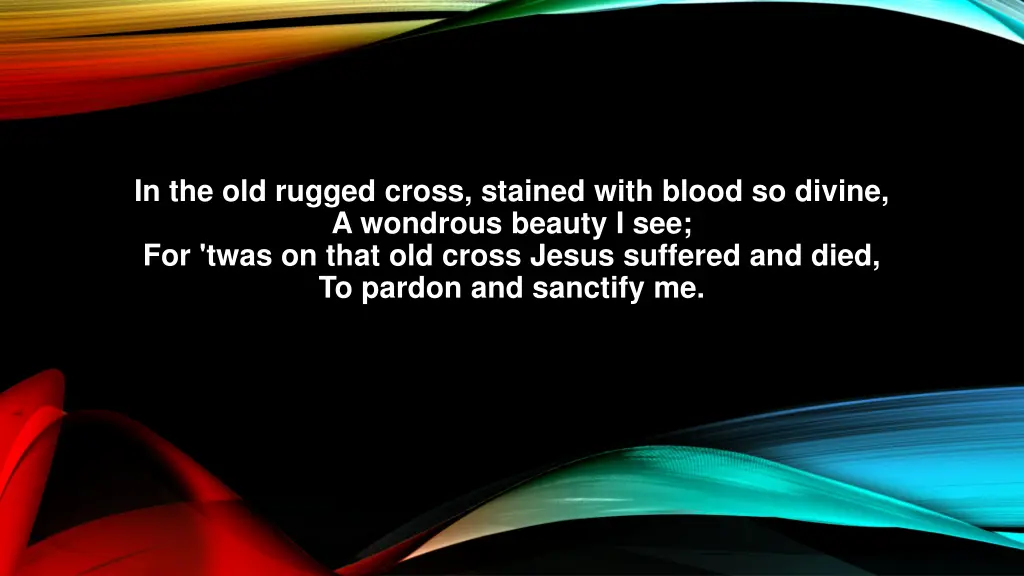 in the old rugged cross stained with blood