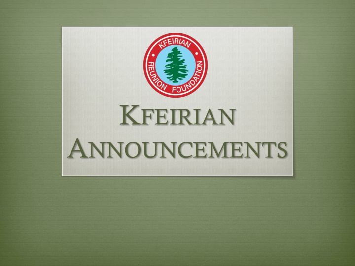 k feirian a nnouncements