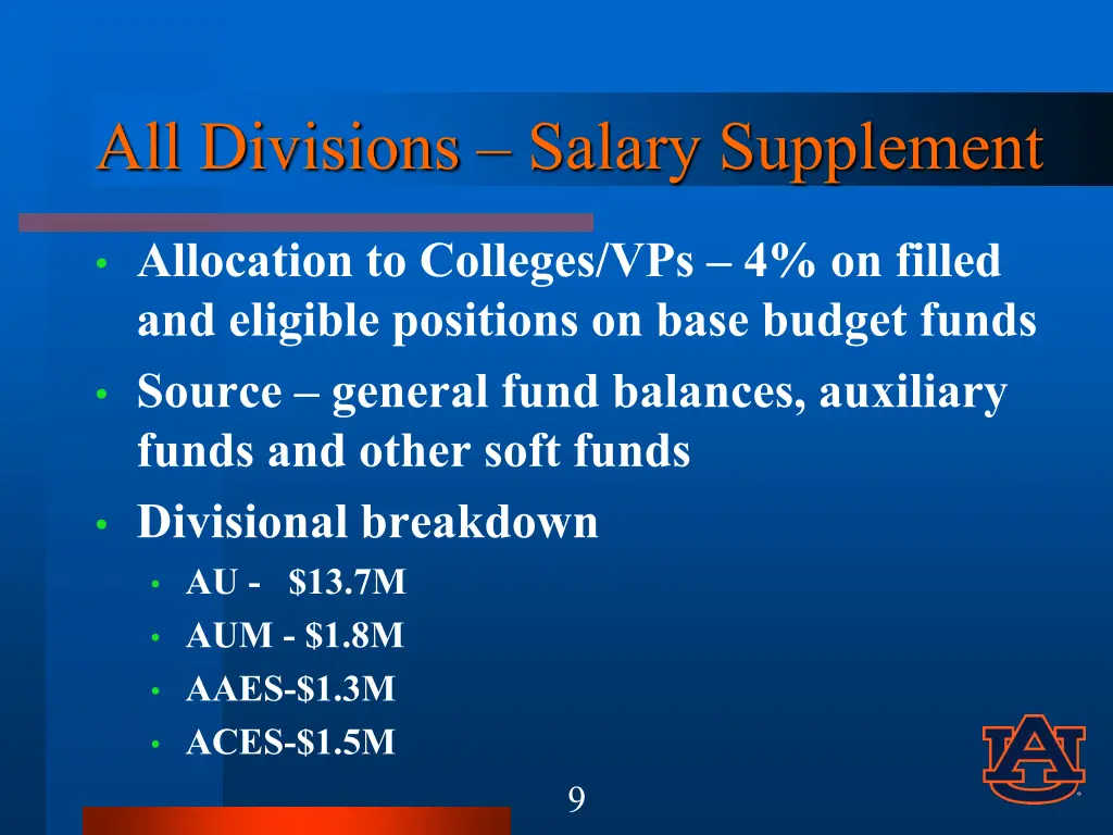 all divisions salary supplement 1
