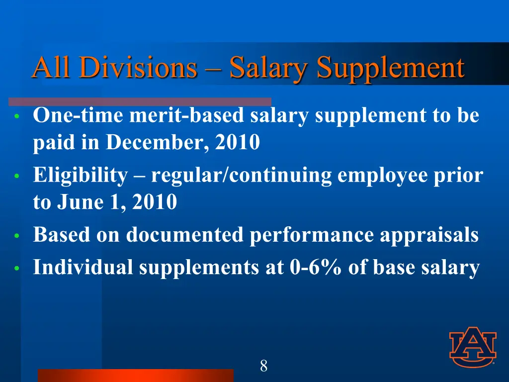 all divisions salary supplement