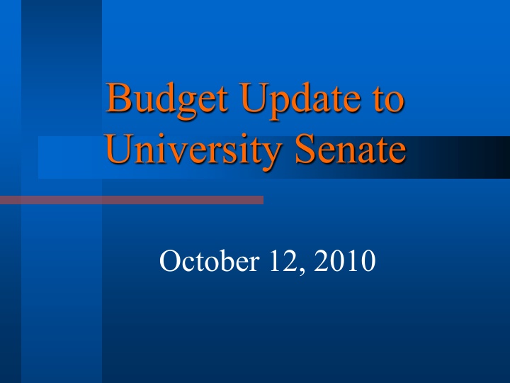 budget update to university senate