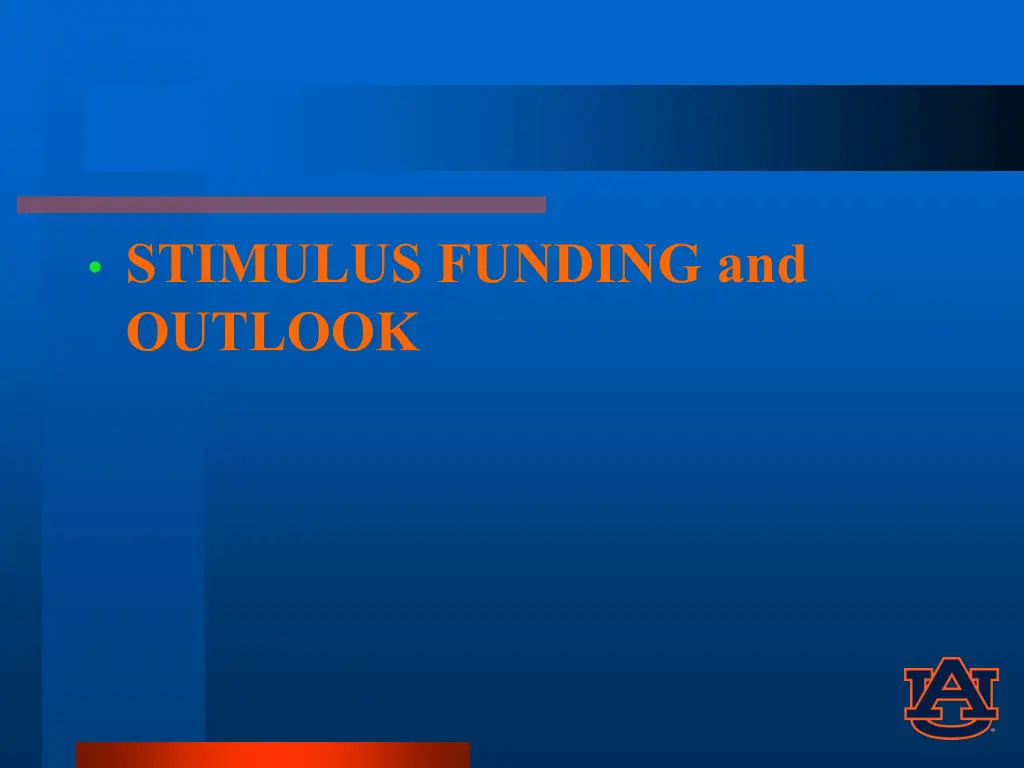 stimulus funding and outlook