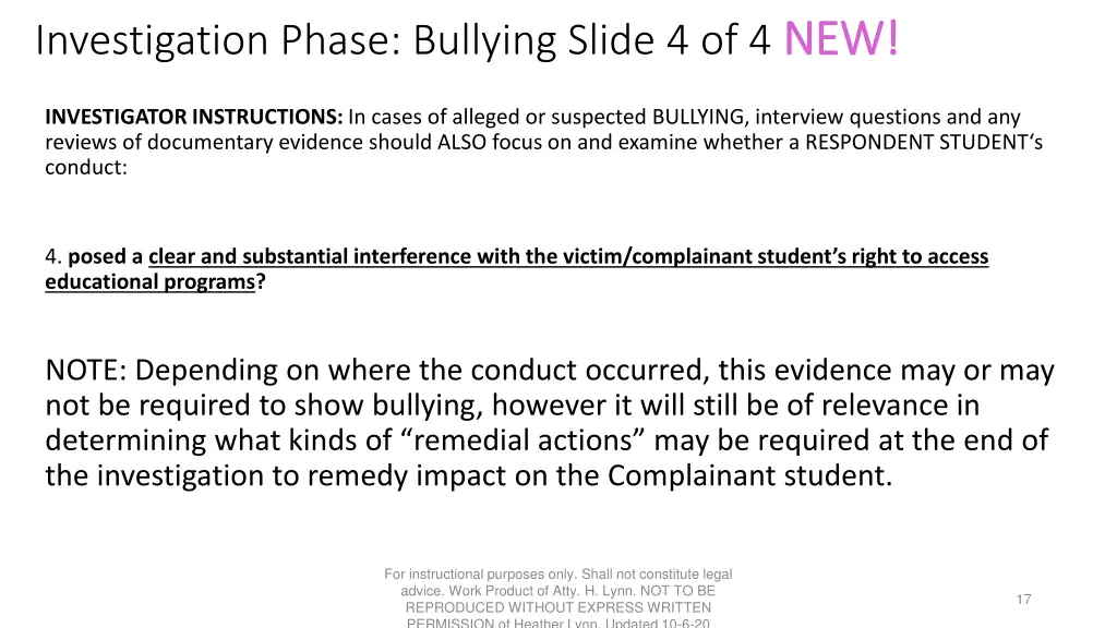 investigation phase bullying slide 4 of 4 new