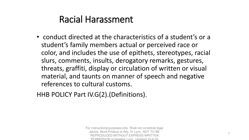 racial harassment racial harassment