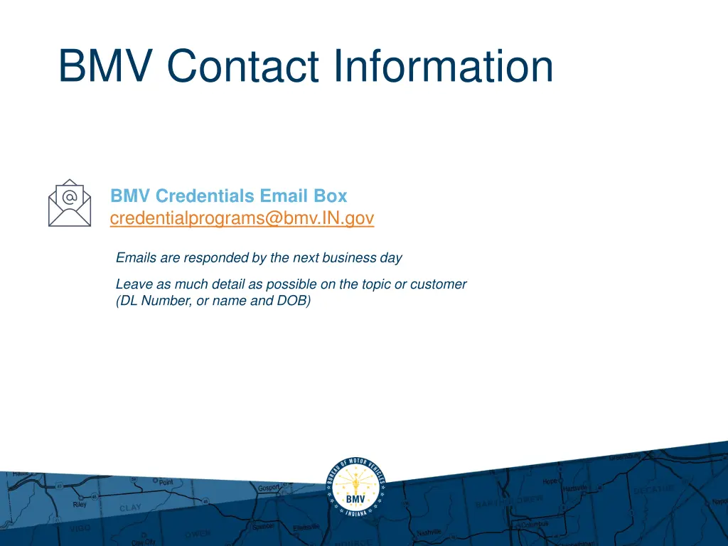 bmv contact information