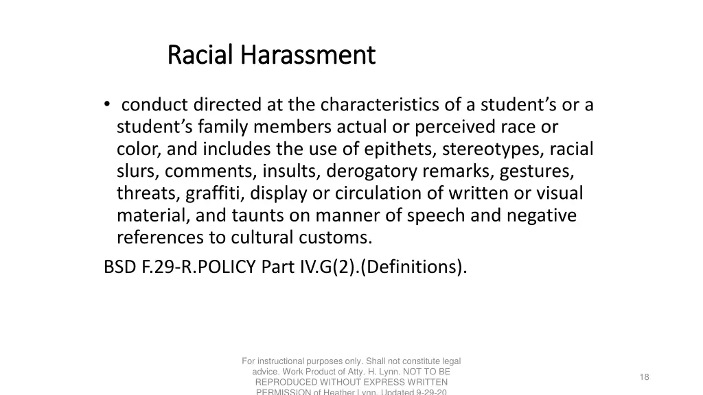 racial harassment racial harassment