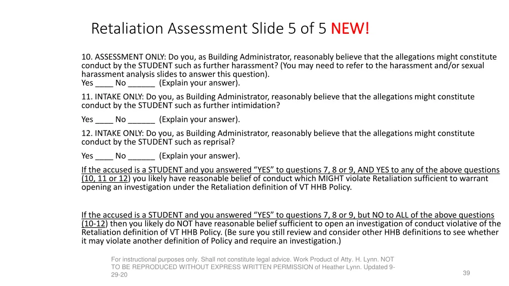 retaliation assessment slide 5 of 5 new