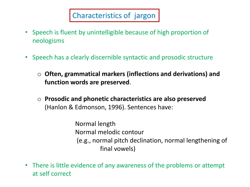 characteristics of jargon