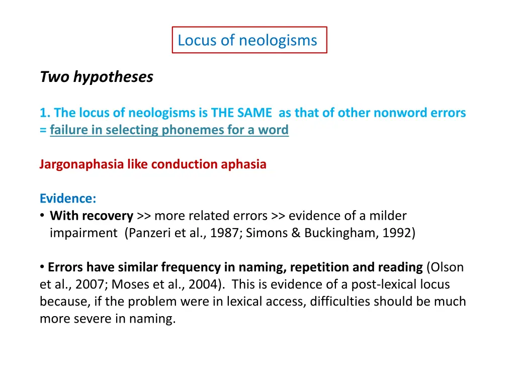 locus of neologisms