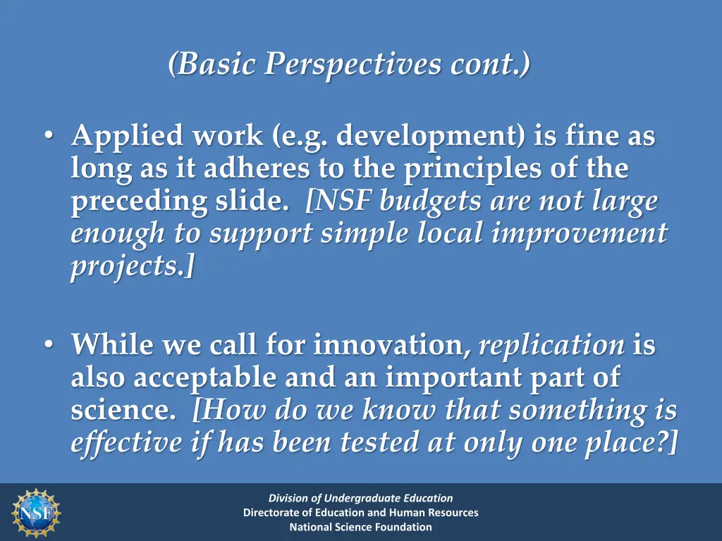 basic perspectives cont