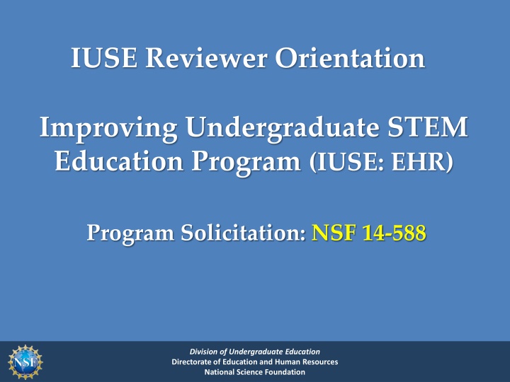 iuse reviewer orientation