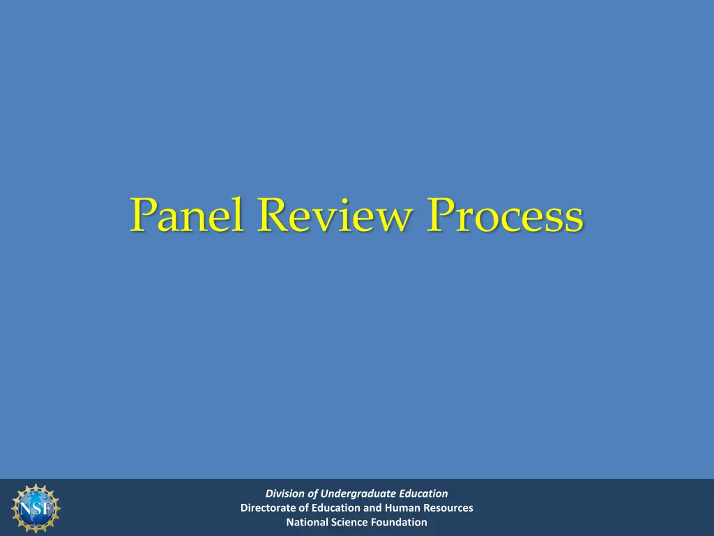 panel review process
