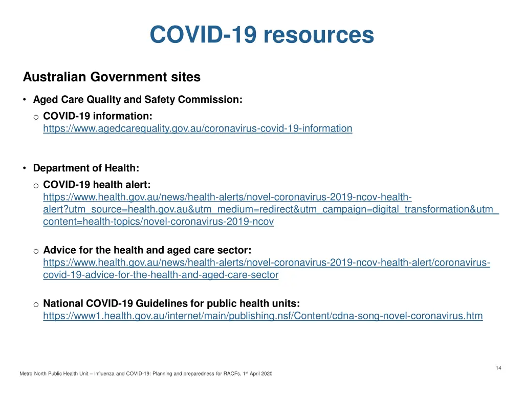 covid 19 resources