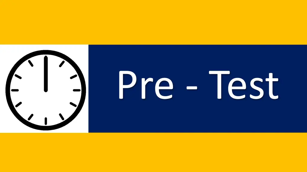 pre test