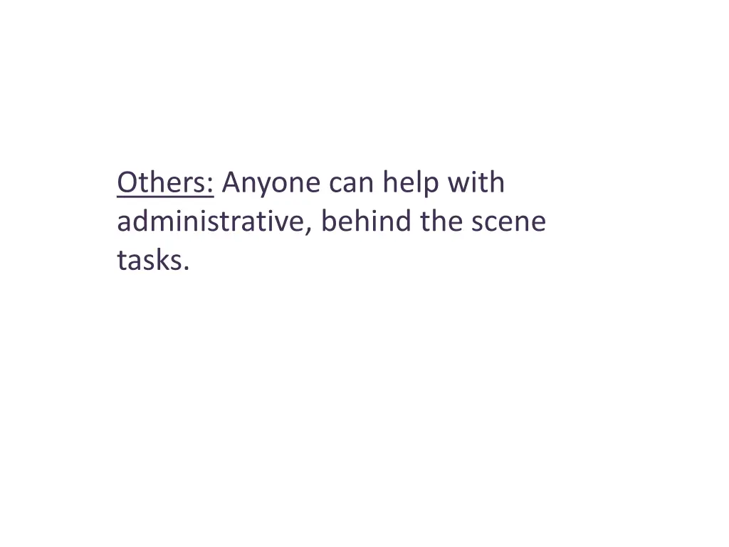 others anyone can help with administrative behind