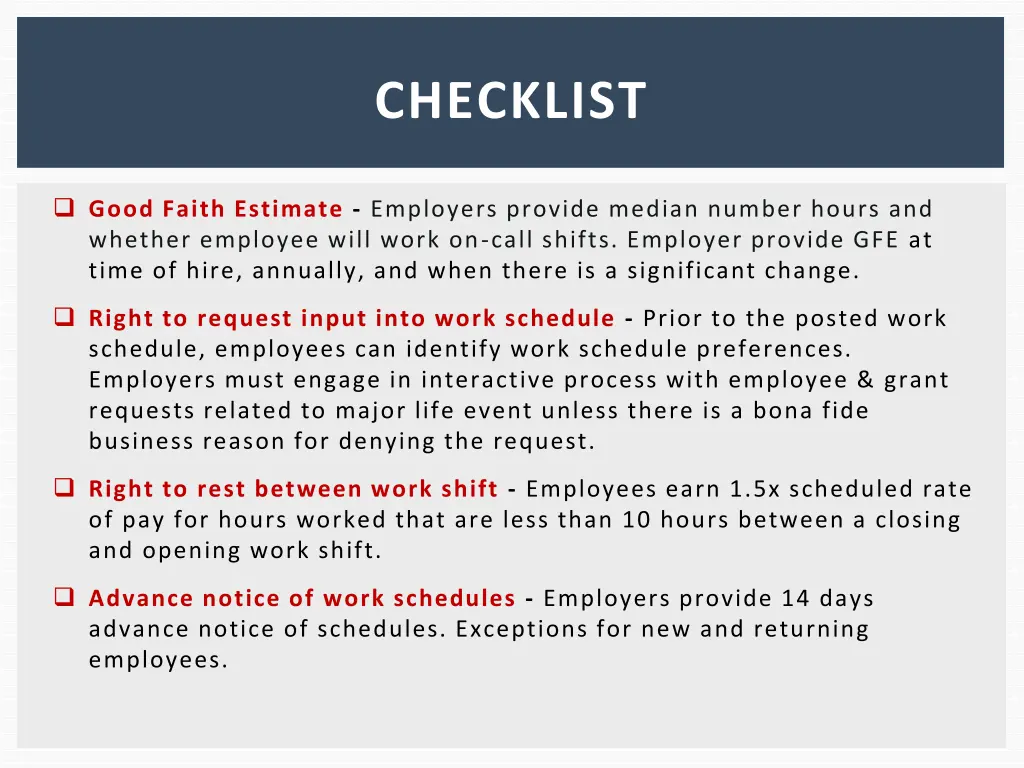 checklist
