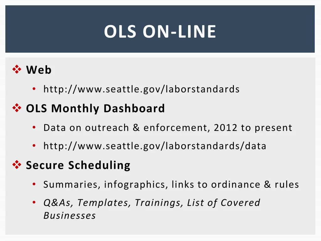 ols on line