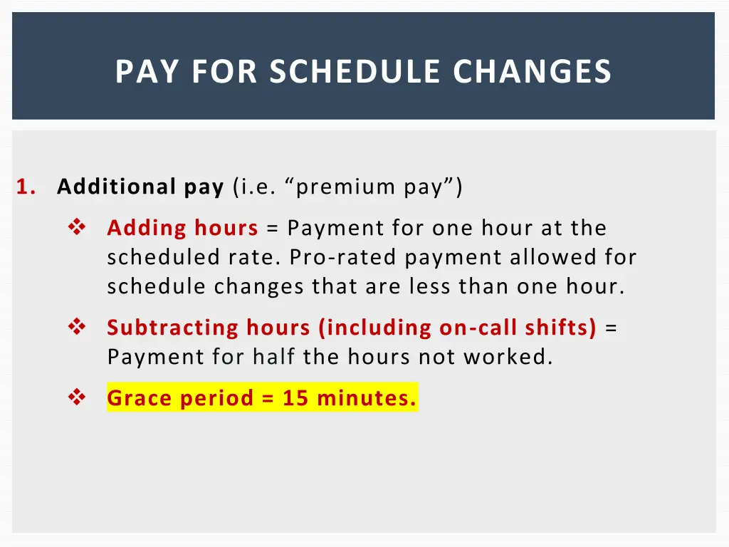 pay for schedule changes 1