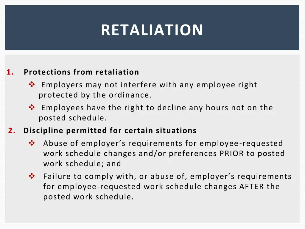 retaliation
