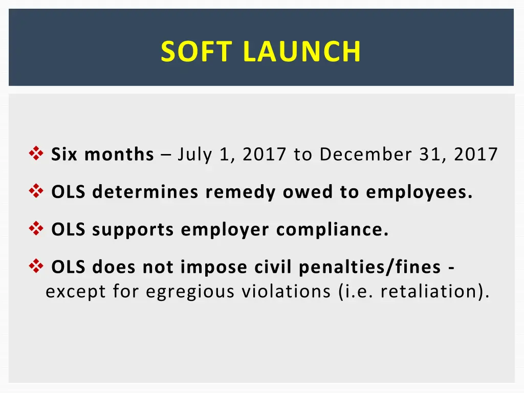 soft launch