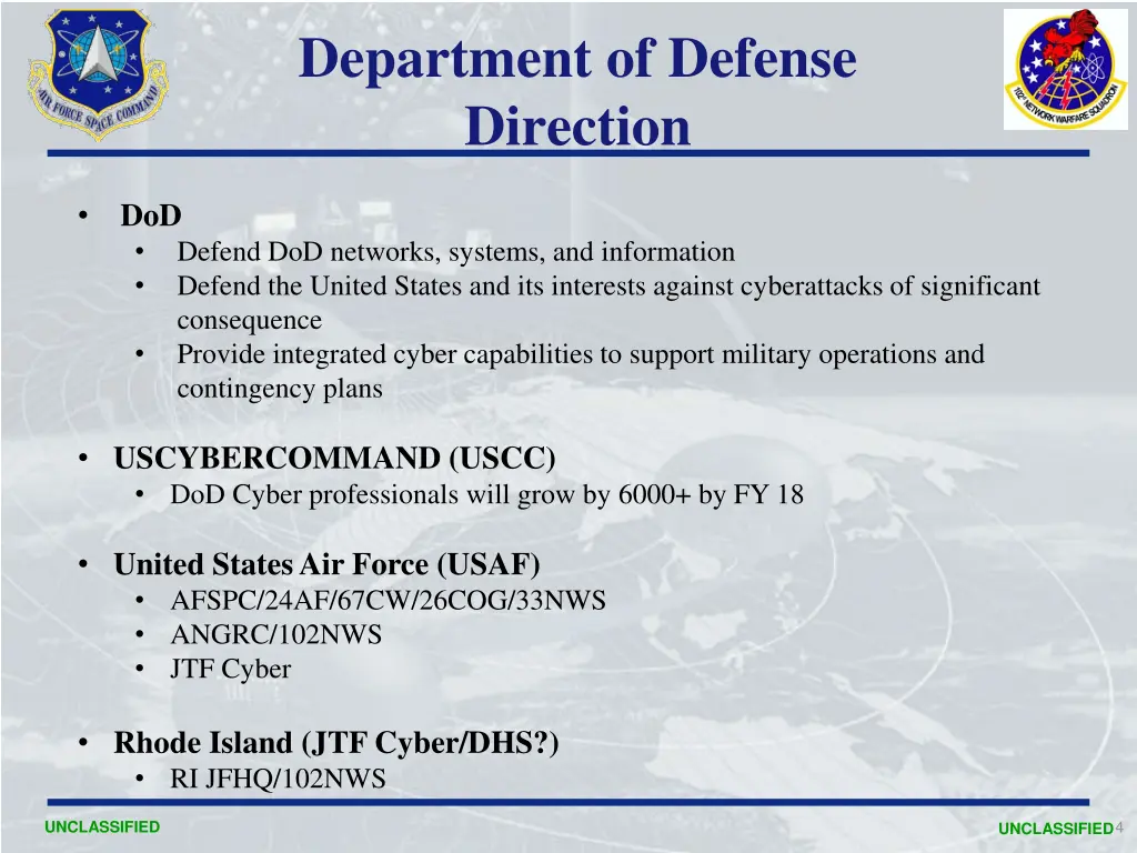 department of defense direction