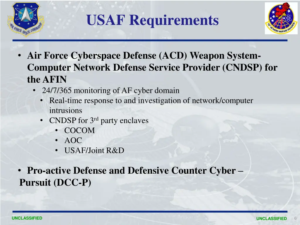 usaf requirements