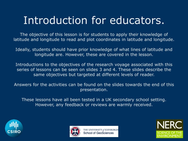 introduction for educators