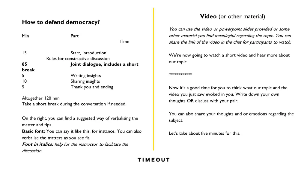 video or other material