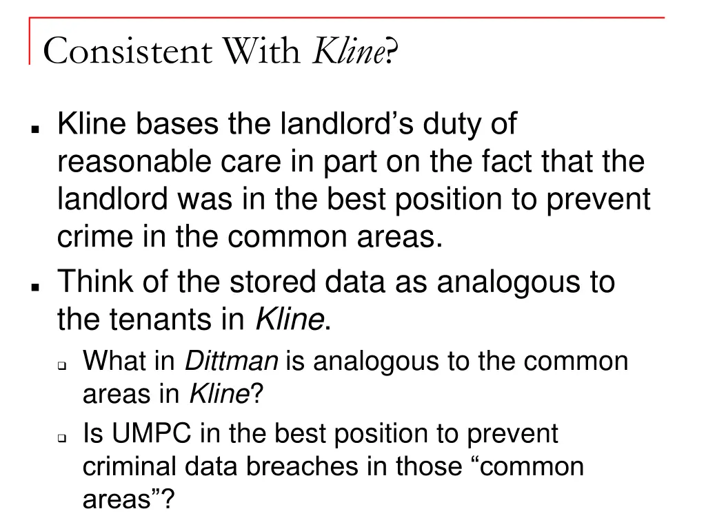 consistent with kline