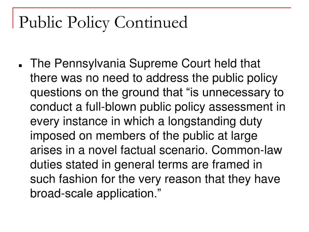 public policy continued