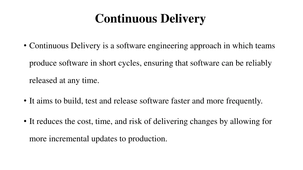 continuous delivery 1