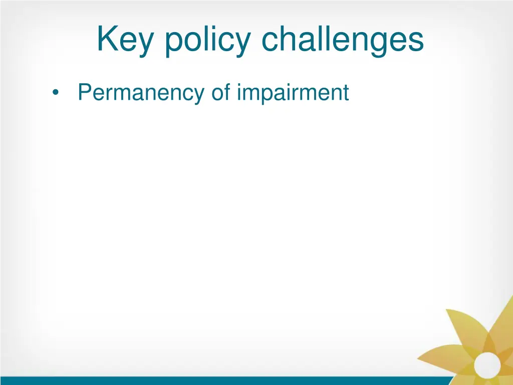 key policy challenges