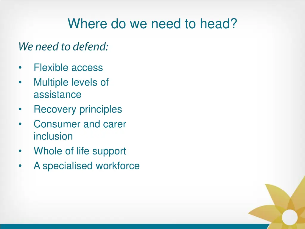where do we need to head