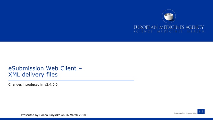 esubmission web client xml delivery files