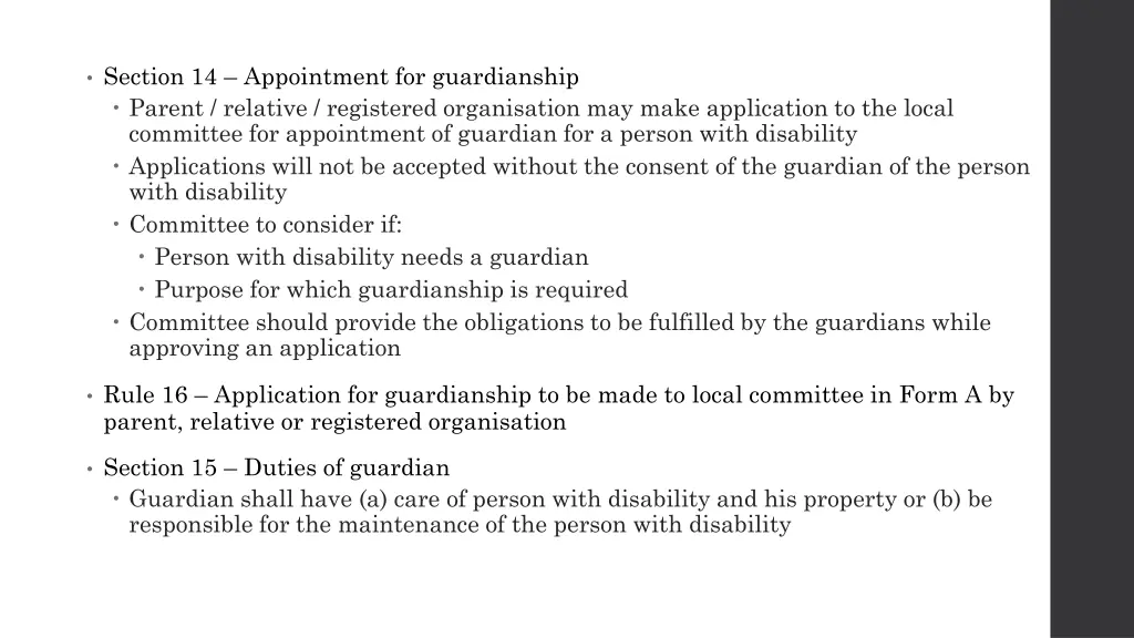 section 14 appointment for guardianship parent