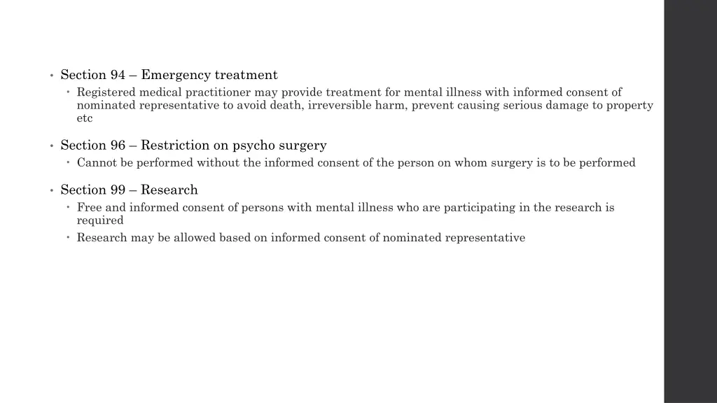 section 94 emergency treatment registered medical