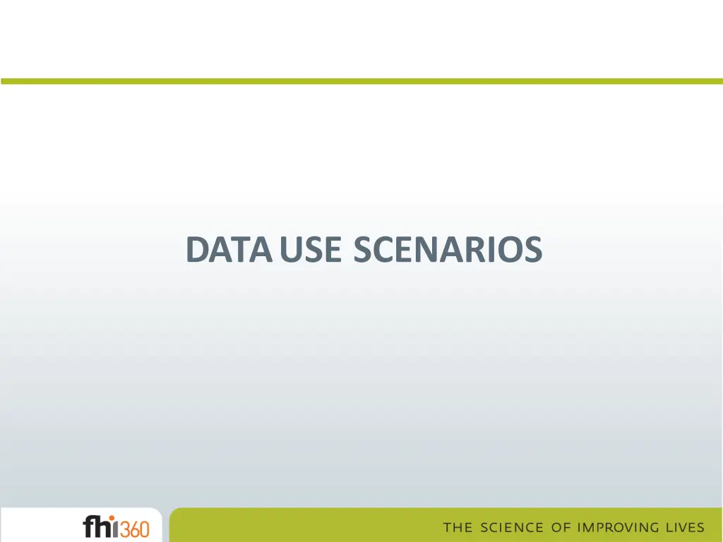 data use scenarios