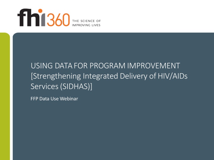 using data for program improvement strengthening