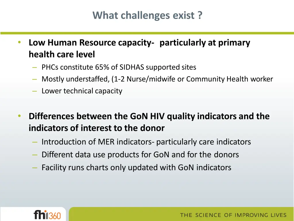 what challenges exist