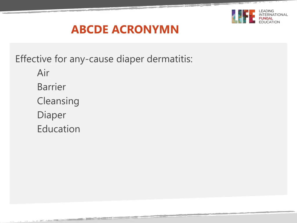 abcde acronymn