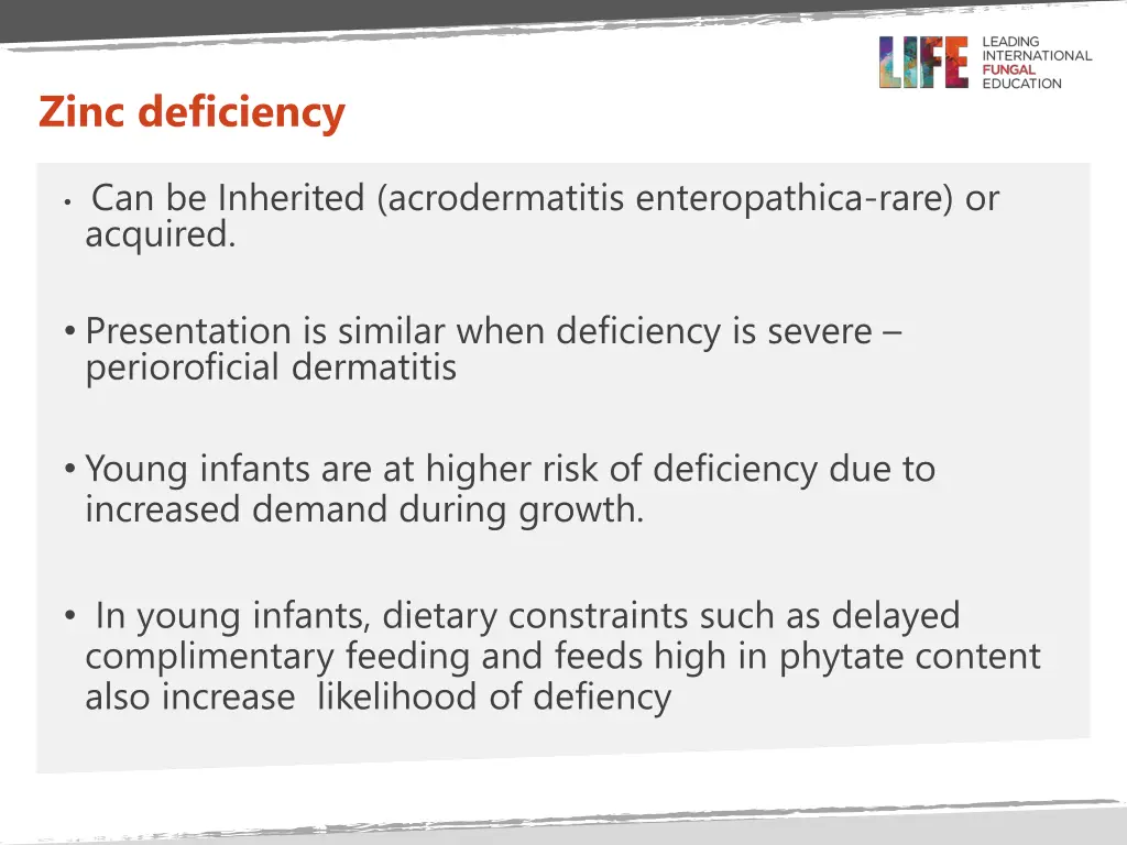 zinc deficiency