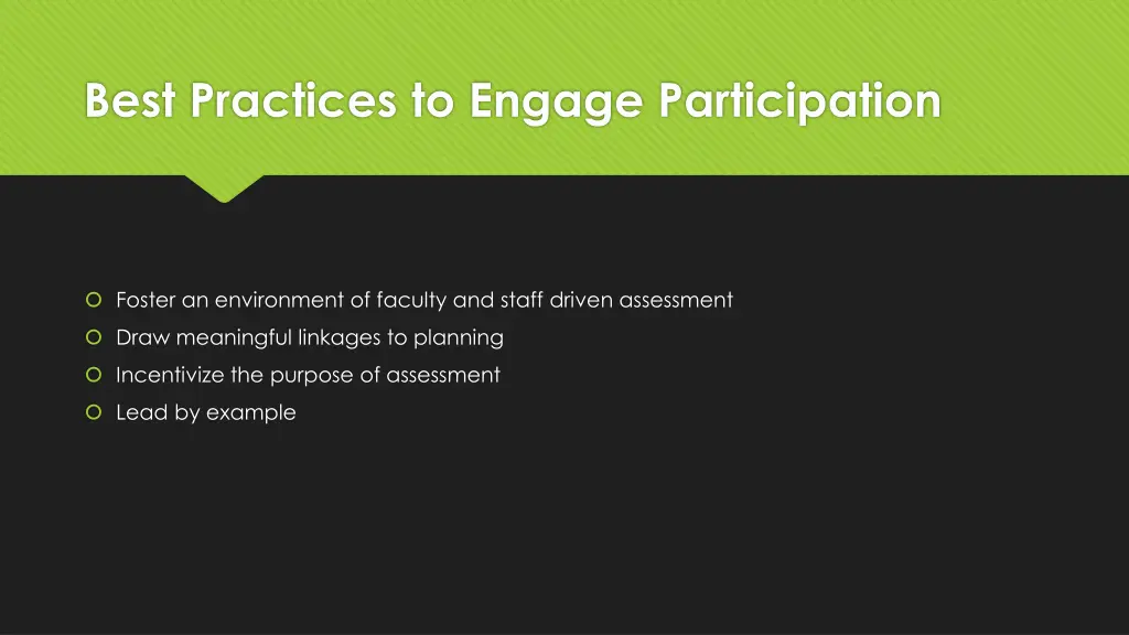 best practices to engage participation