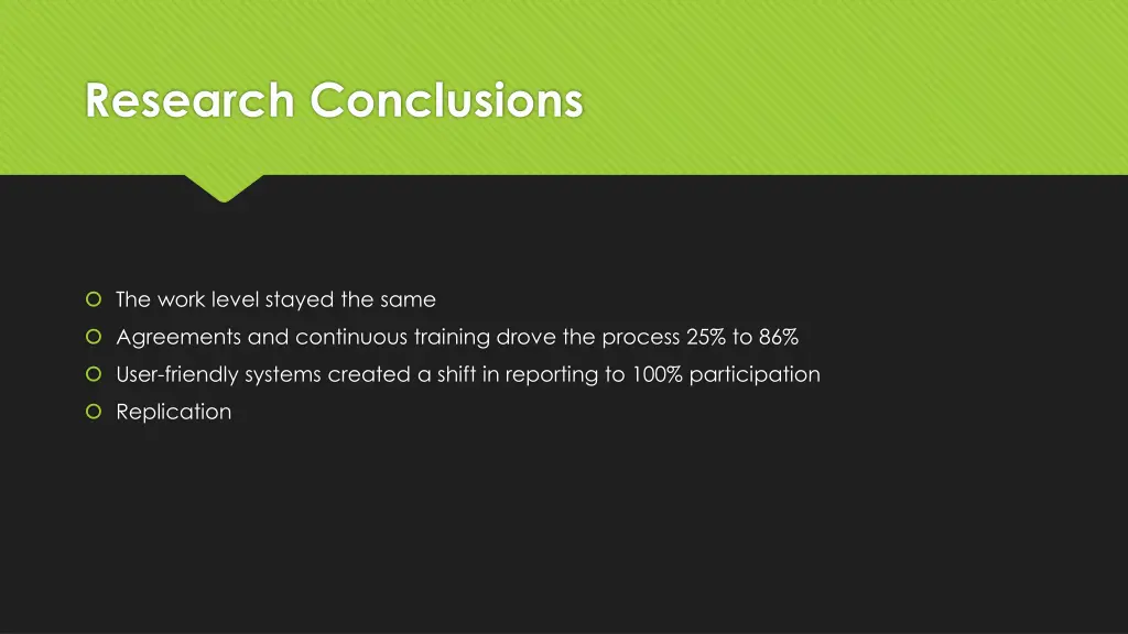 research conclusions