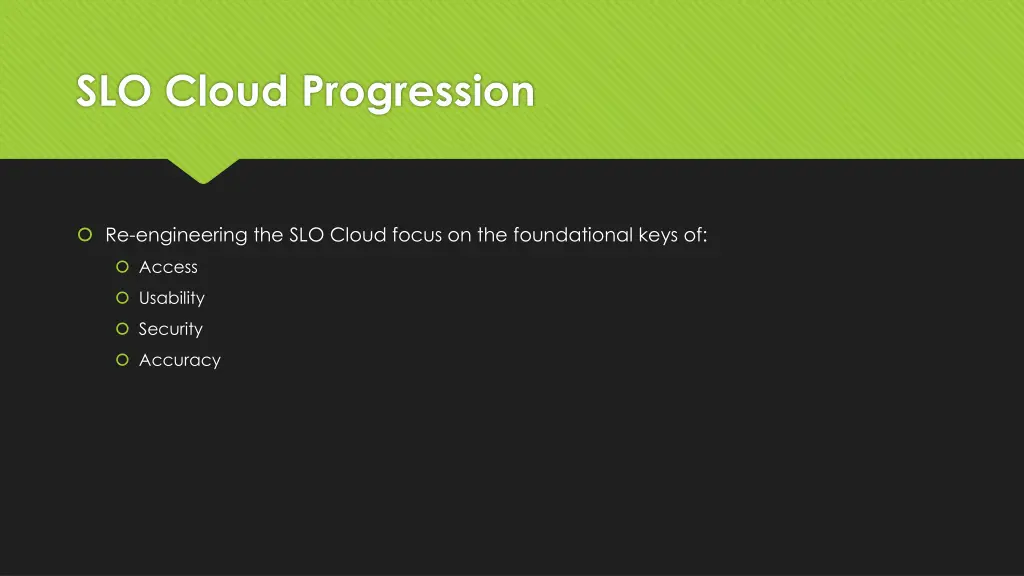 slo cloud progression