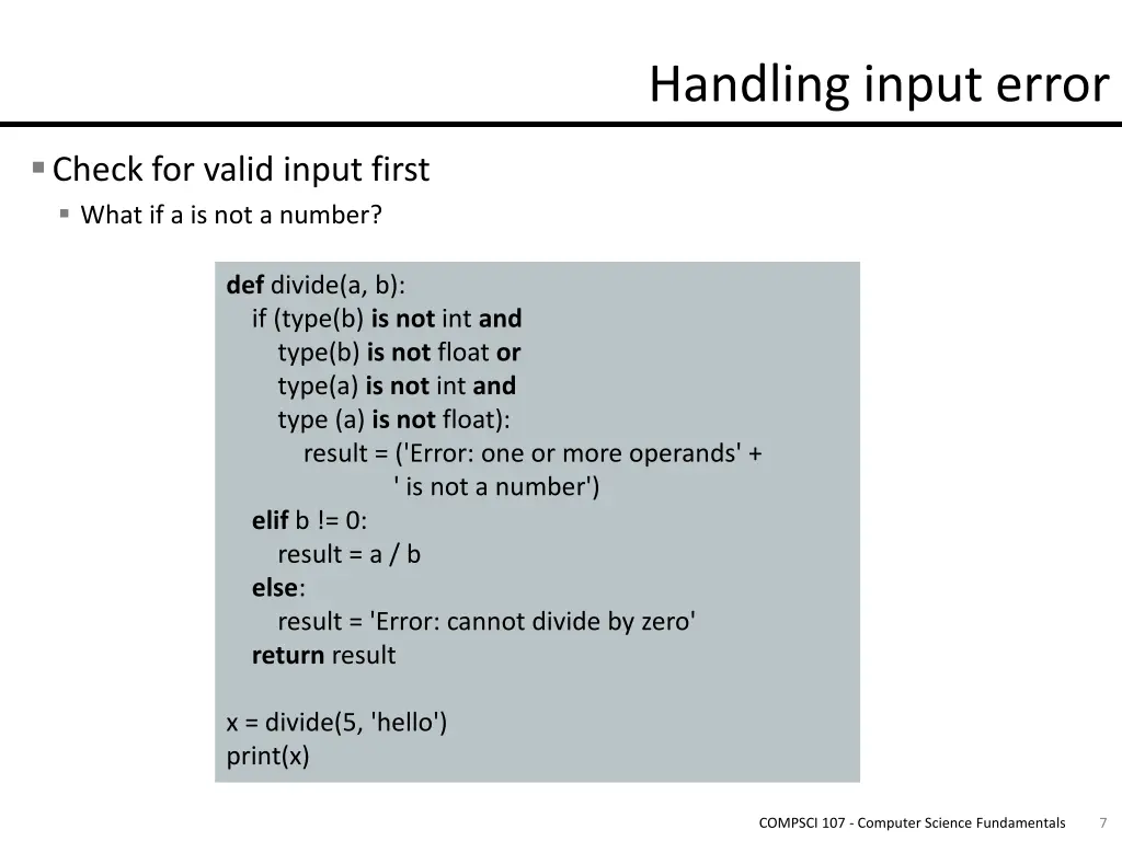 handling input error 1
