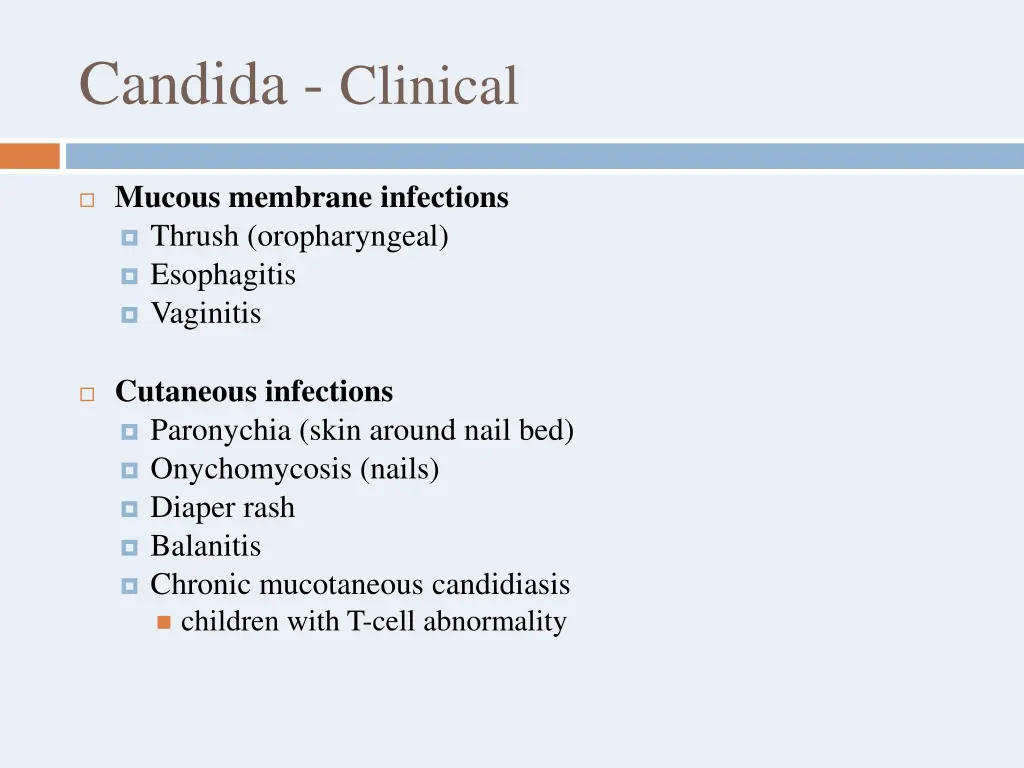 candida clinical