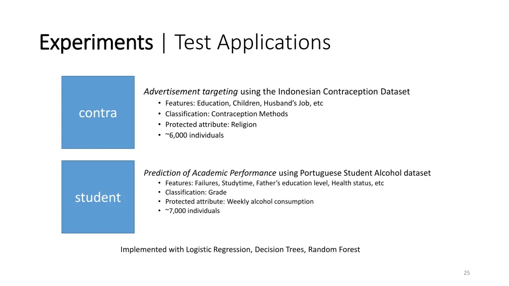 experiments experiments test applications 1
