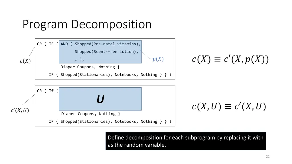 program decomposition