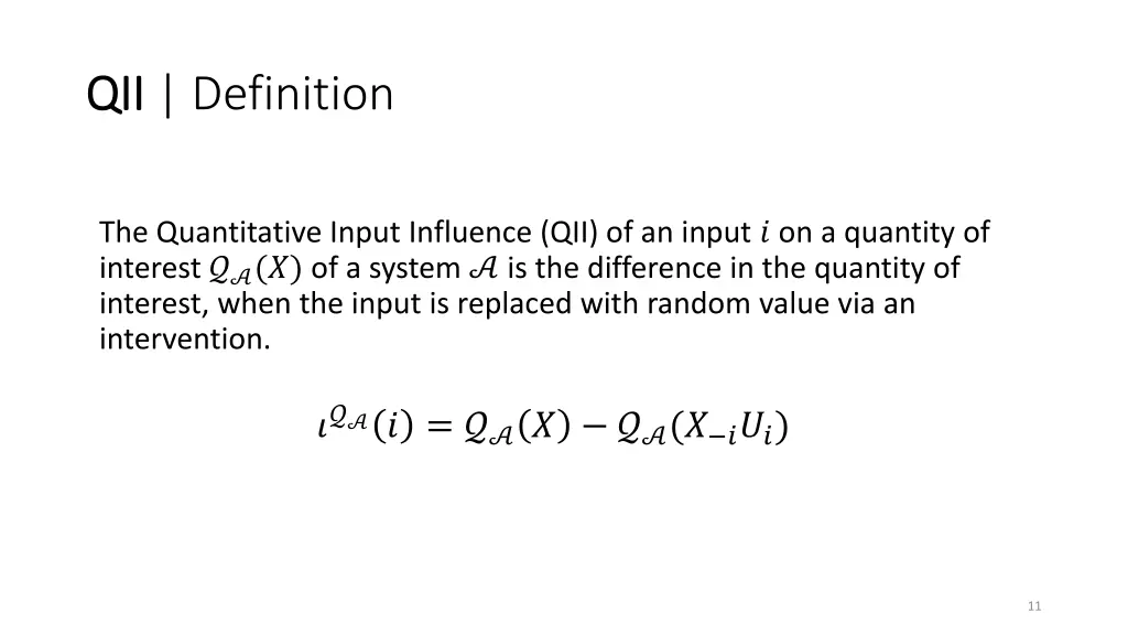 qii qii definition